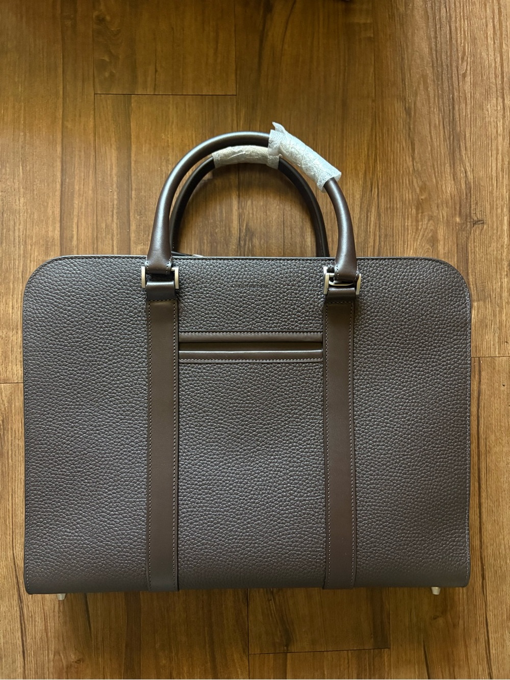 Carl Friedrik- Authentic NWT Palissy Briefcase- Grained Leather, Chocolate